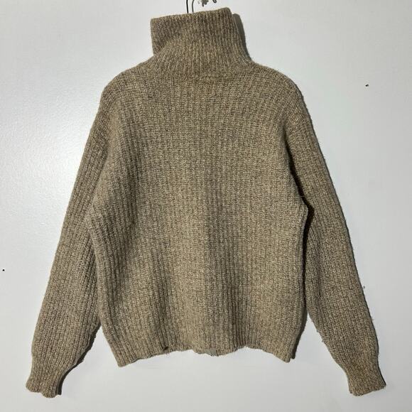 Vintage Winona Knits Full Zip Tan Chunky Cable Knit Sweater Women’s Size 2XL - Picture 4 of 8